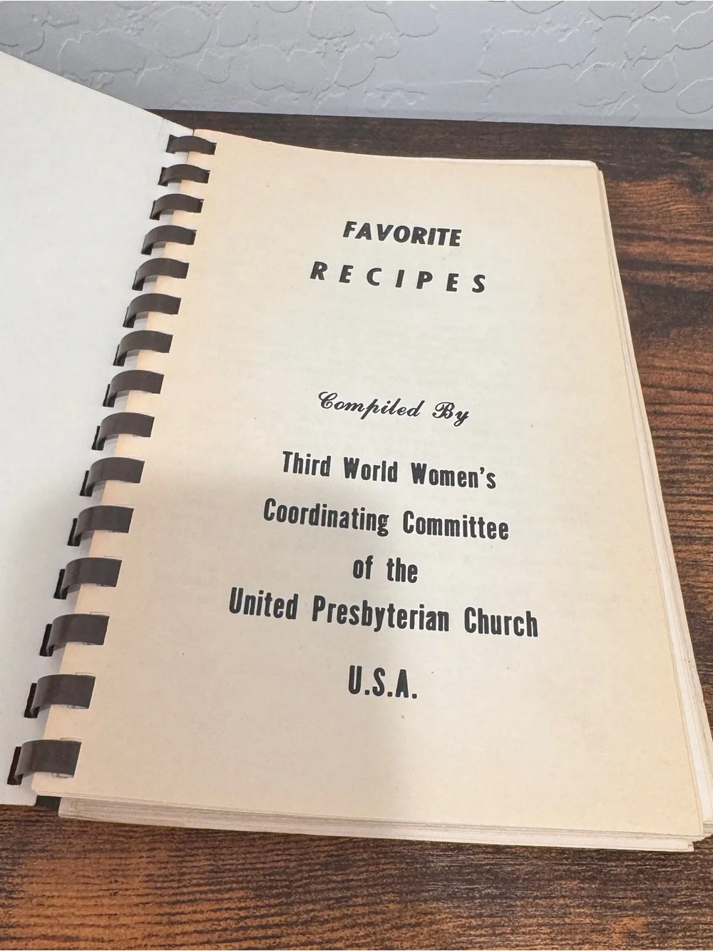 Vtg United Presbyterian Church Cooking Third World Women Cookbook New York NY